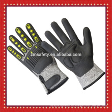 HPPE Cut Resistant Handschuhe Schaum Nitrilbeschichtung Gepolsterte High Performance Mechanical Risk Impact Handschuhe